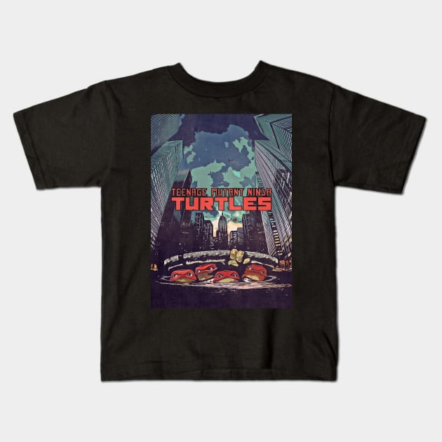 Teenage Mutant Ninja Turtles Comic Style Kids T-Shirt by creativespero